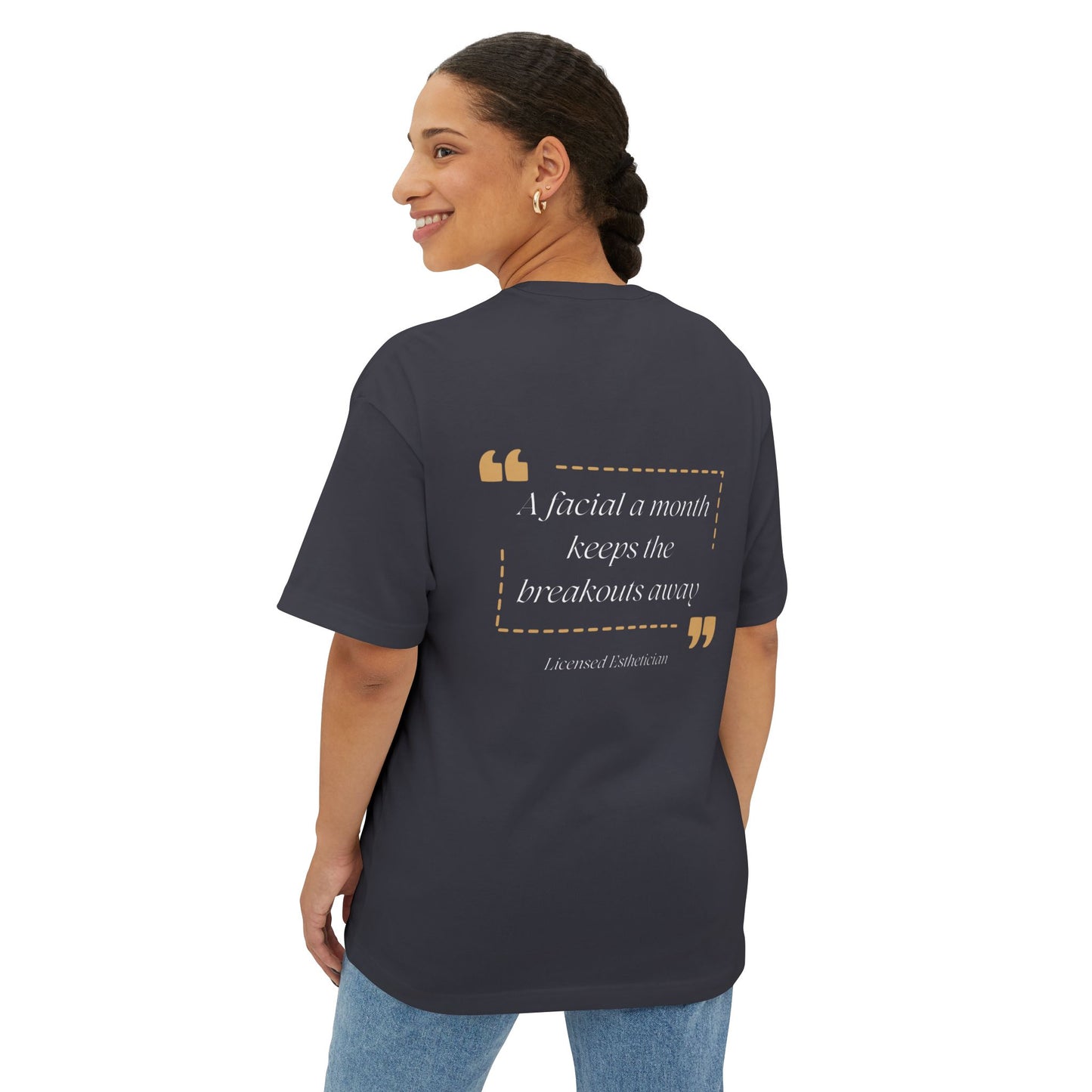 'A Facial A Month' Oversized Boxy Tee