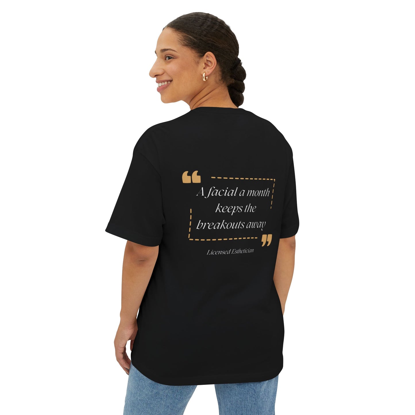 'A Facial A Month' Oversized Boxy Tee